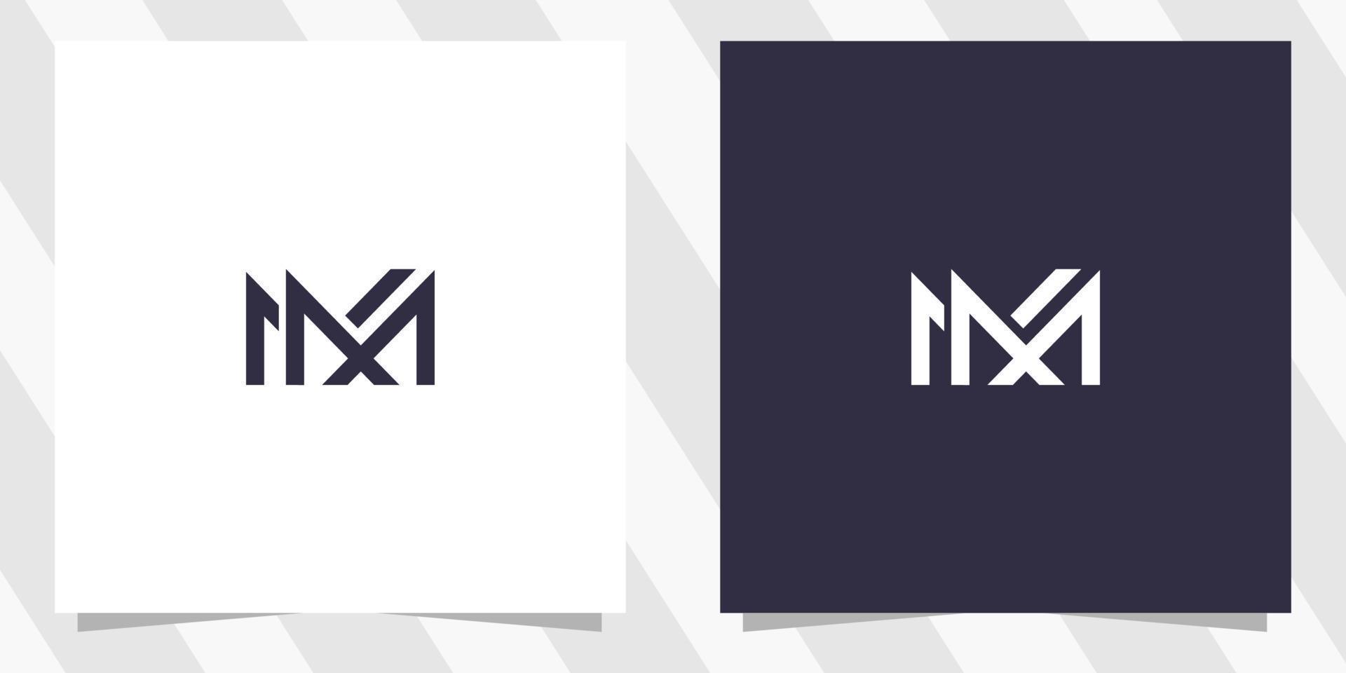 brev mm logotyp design mall vektor