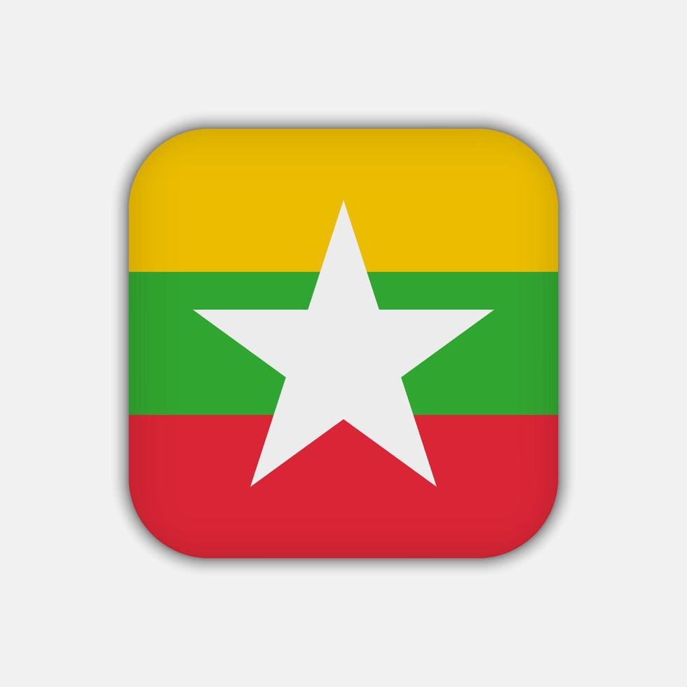 Myanmar-Flagge, offizielle Farben. Vektor-Illustration. vektor