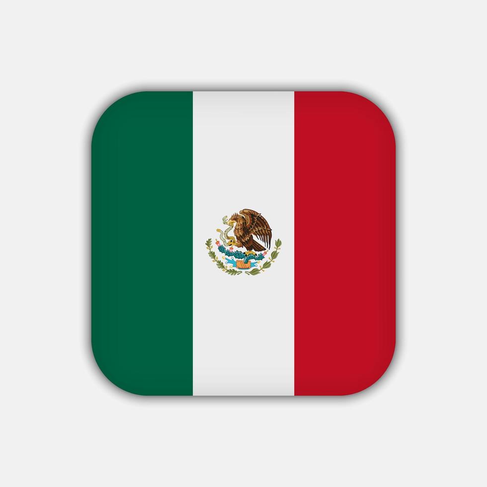 Mexiko-Flagge, offizielle Farben. Vektor-Illustration. vektor