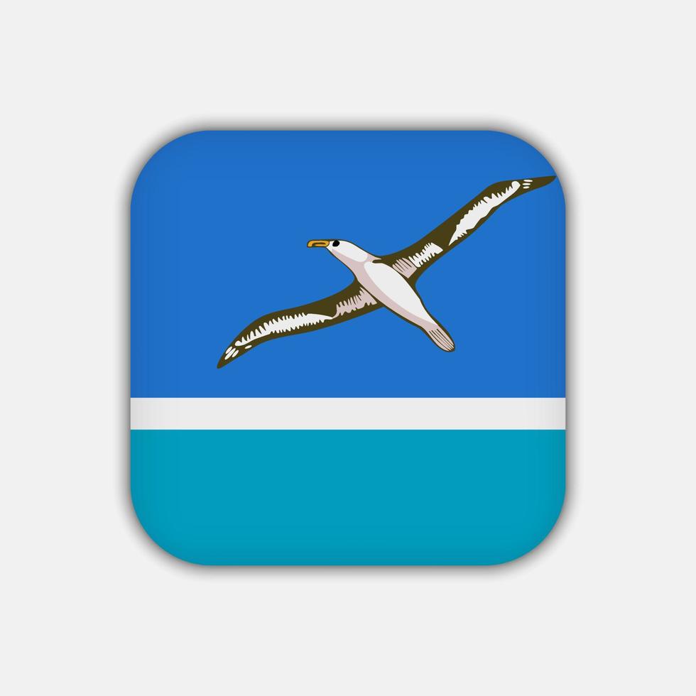 Midway-Atoll-Flagge, offizielle Farben. Vektor-Illustration. vektor