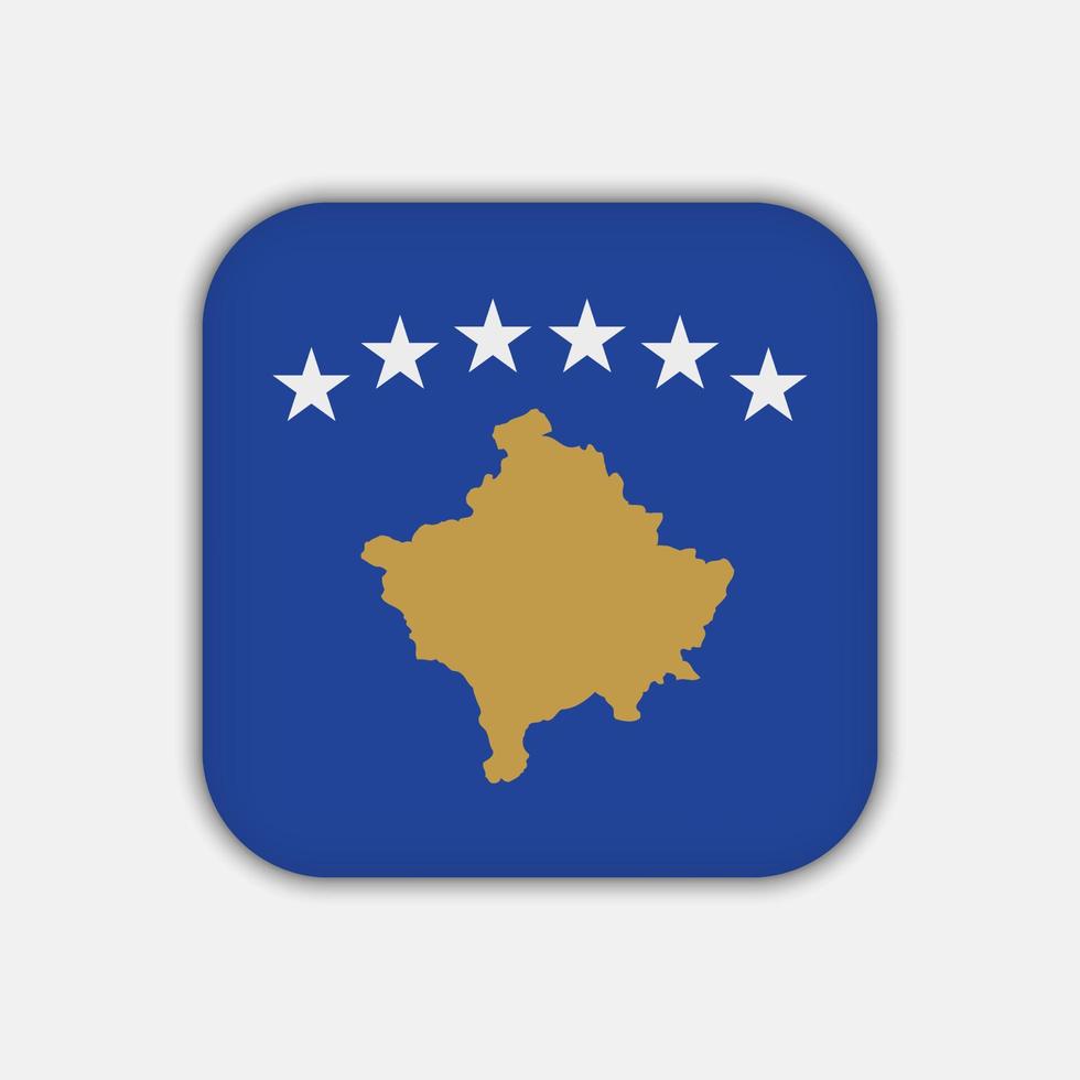 kosovo flagga, officiella färger. vektor illustration.