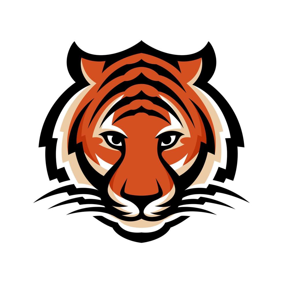 Tigerkopf-Logo, Symbol, Illustrationssammlung auf weißem Hintergrund vektor