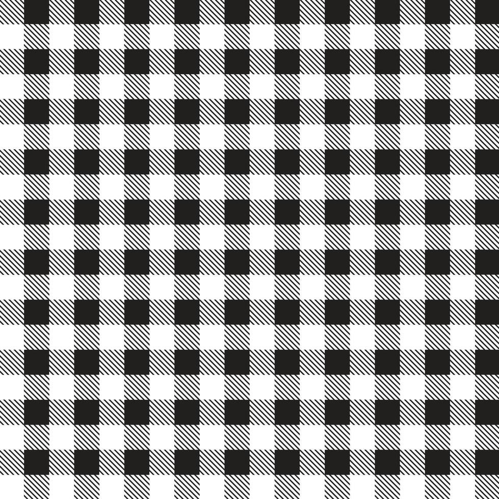 schwarz weiß diagonale Linie Tartan kariert kariert Gingham Muster Hintergrund Vektor Illustration Tapete Tischdecke, Picknickmatte Wickelpapier
