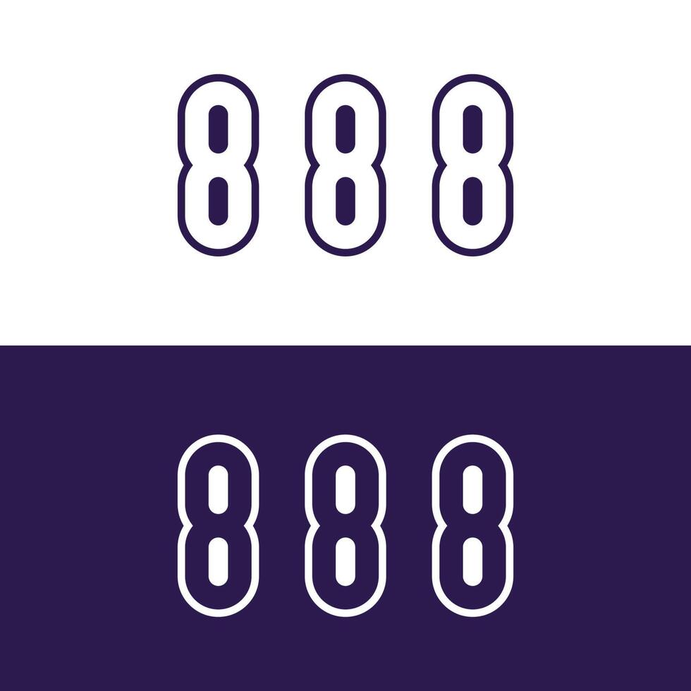 888 vektor logotyp design.