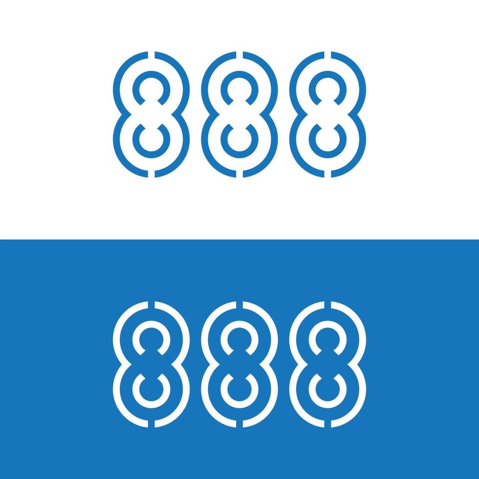 888 vektor logotyp design.