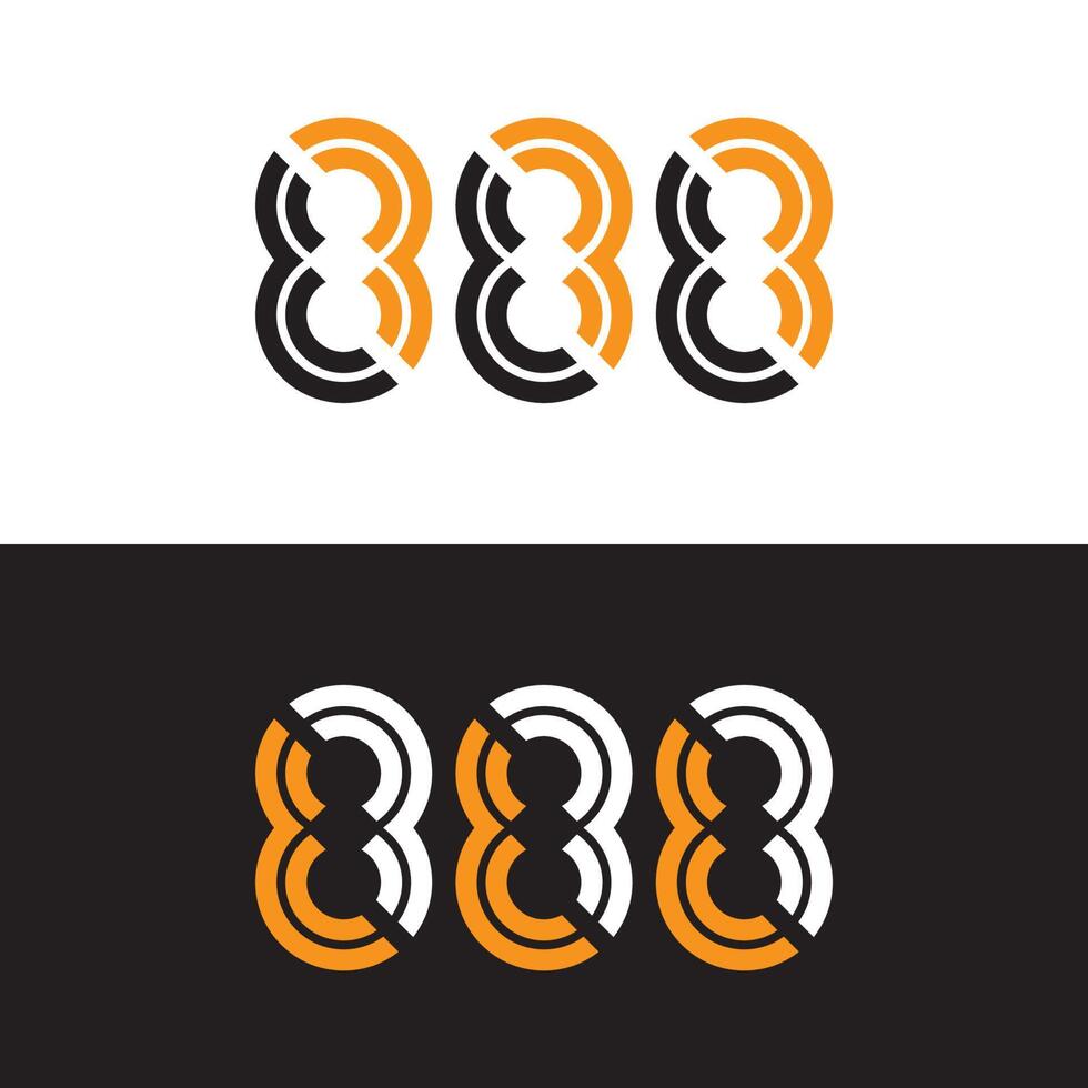 888 vektor logotyp design.