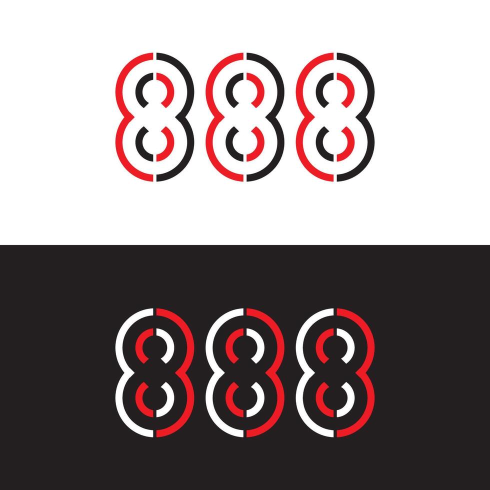 888 vektor logotyp design.