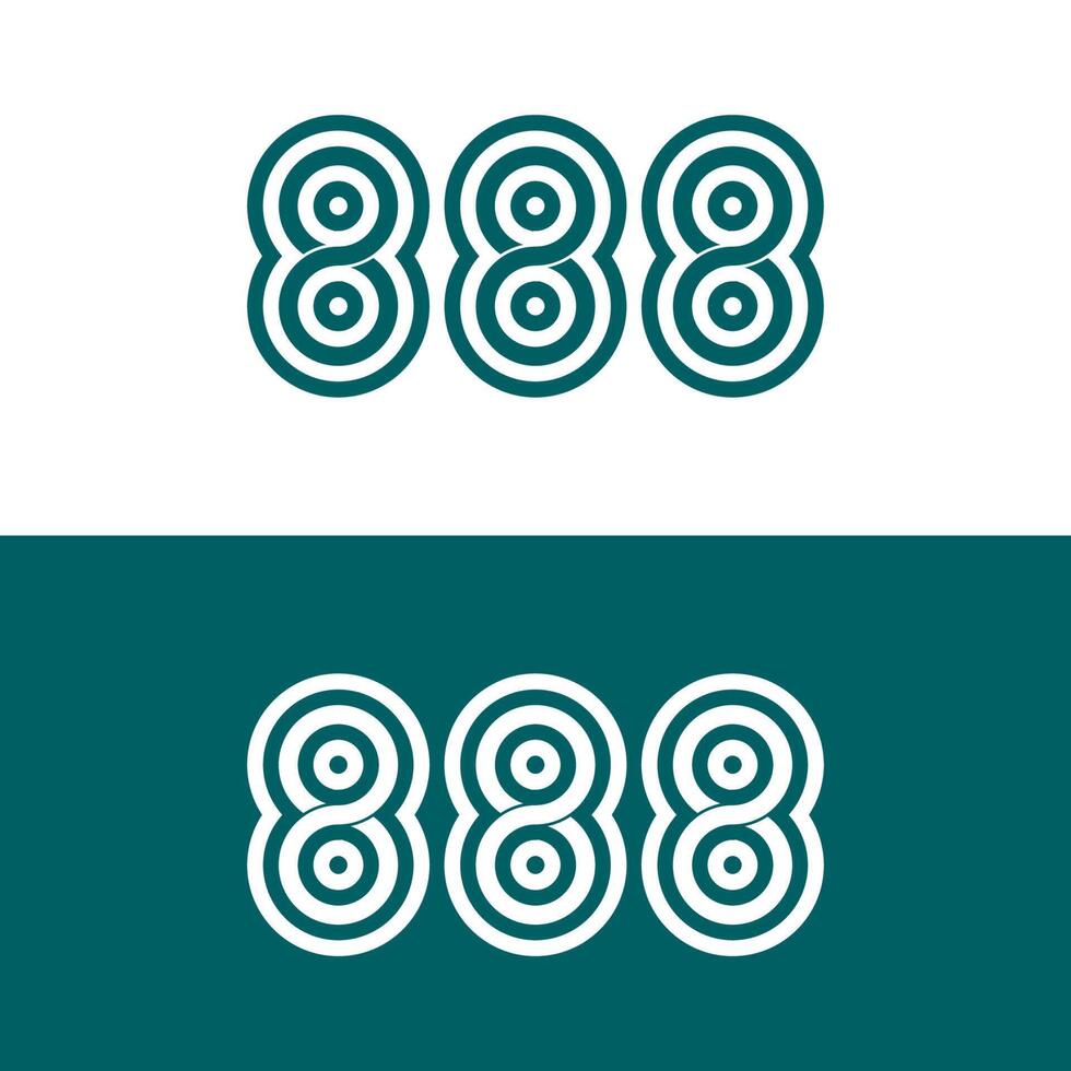 888 vektor logotyp design.