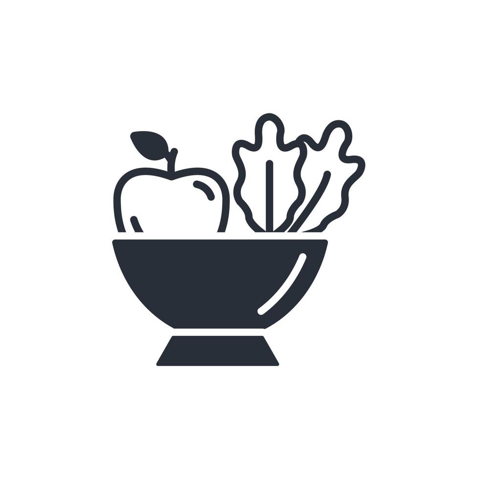 Salatsymbole symbolen Vektorelemente für das Infografik-Web vektor