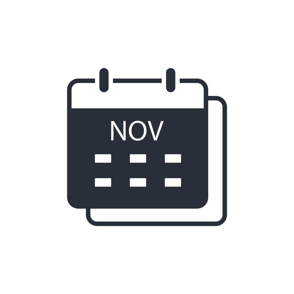 November-Symbole Symbolvektorelemente für Infografik-Web vektor