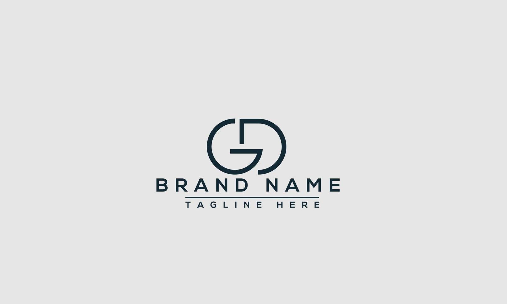 GD-Logo-Design-Vorlage, Vektorgrafik-Branding-Element. vektor