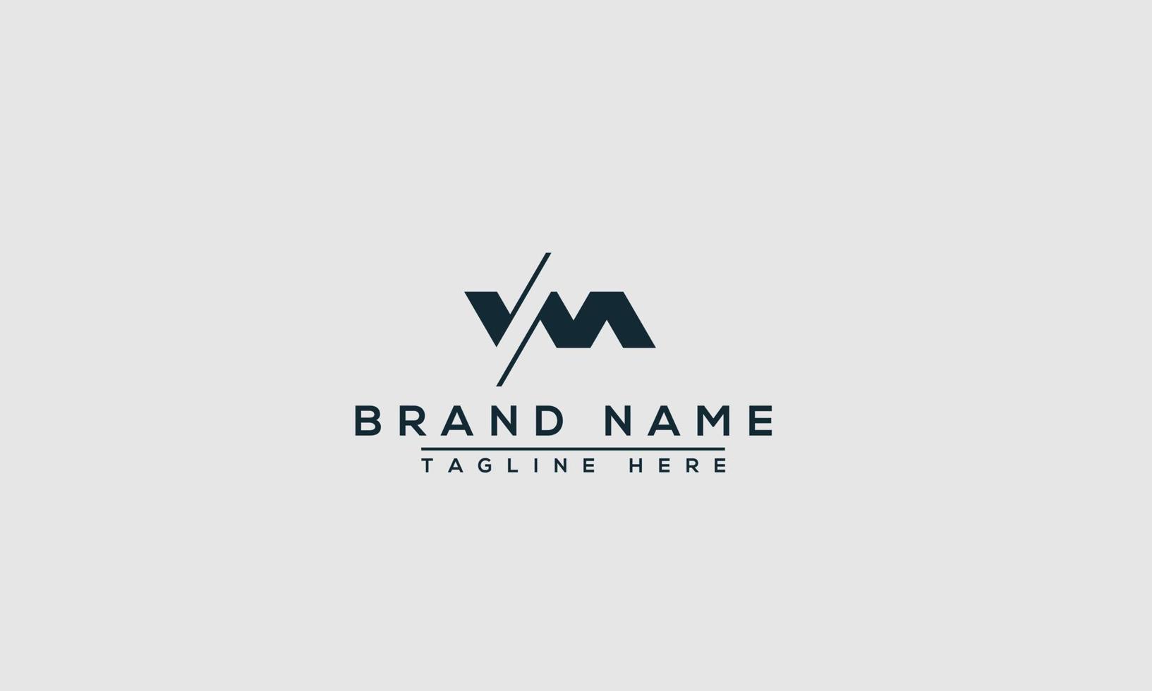 vm-Logo-Design-Vorlage, Vektorgrafik-Branding-Element. vektor