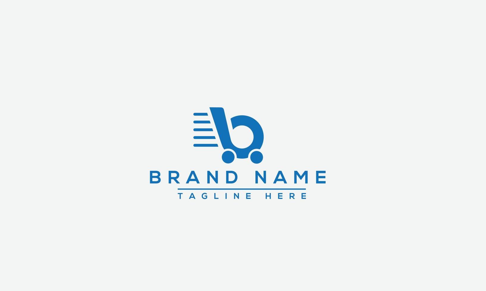b Logo-Design-Vorlage Vektorgrafik Branding-Elemente vektor
