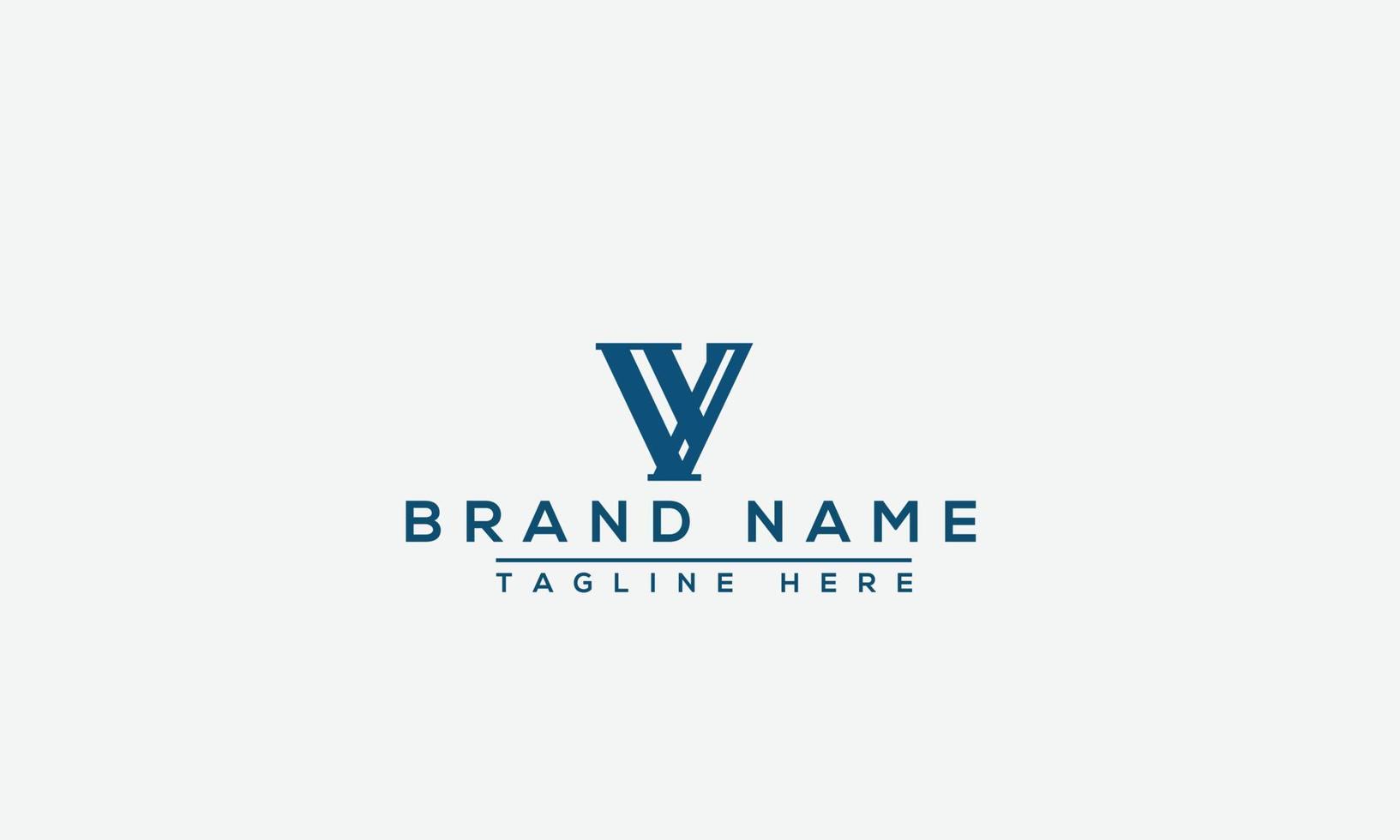 vv-Logo-Design-Vorlage, Vektorgrafik-Branding-Element. vektor