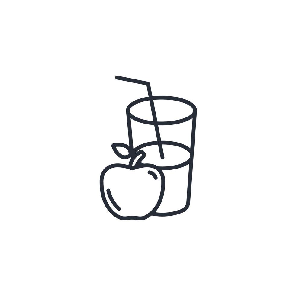 färsk juice ikoner symbol vektor element för infographic webb