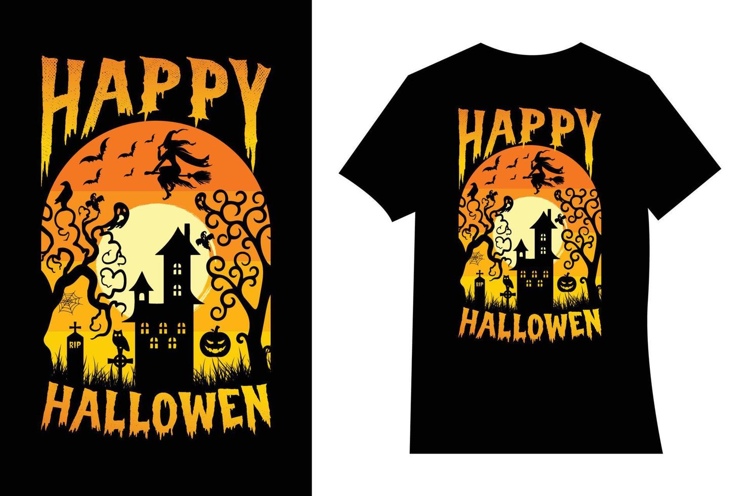 glad halloween t-shirt design vektor