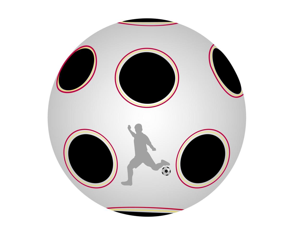 Ball für Fußball auf weißem Hintergrund vektor