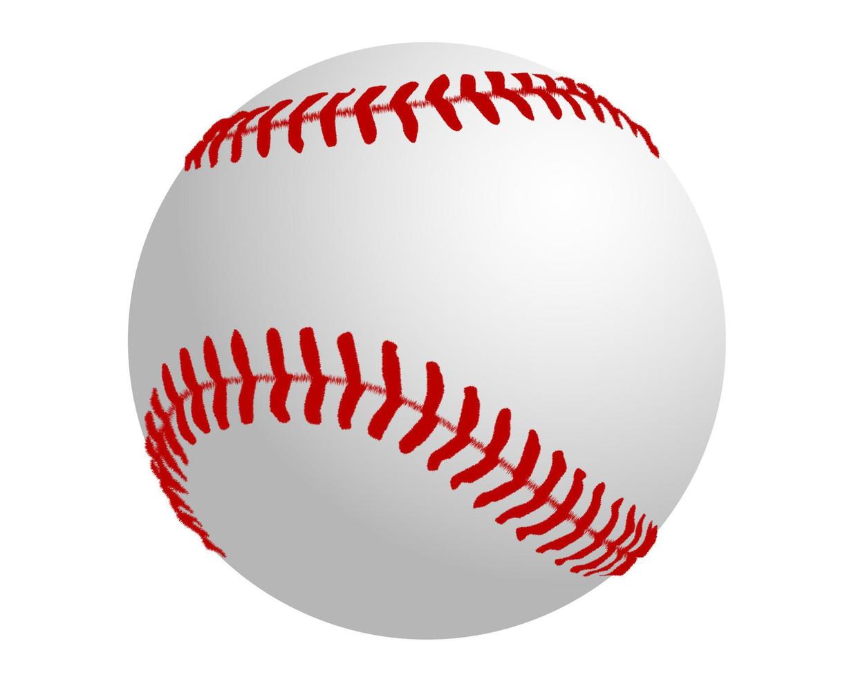 ein Ball, um Baseball auf einem weißen Hintergrund zu spielen vektor