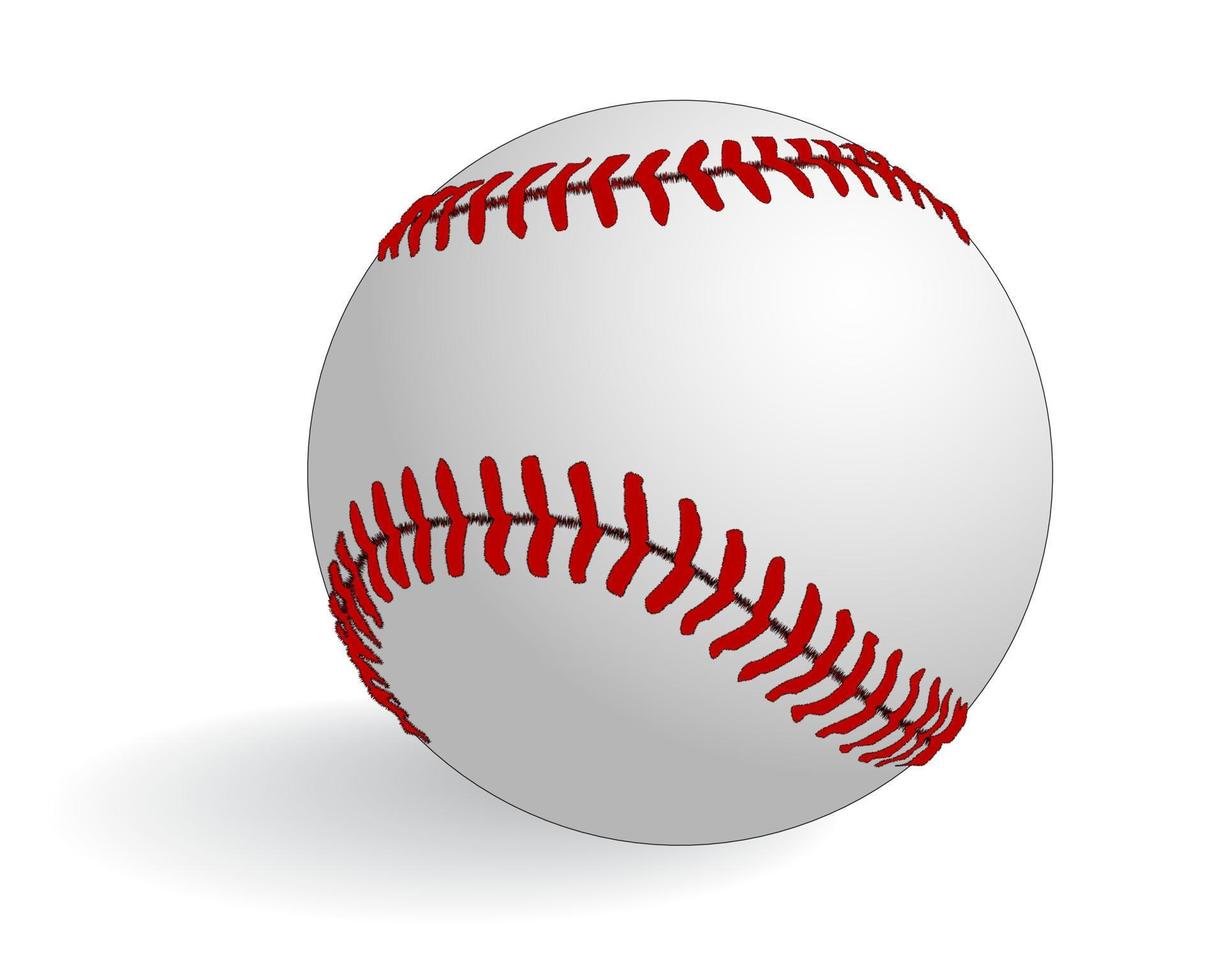 Baseball spielen auf weißem Hintergrund vektor
