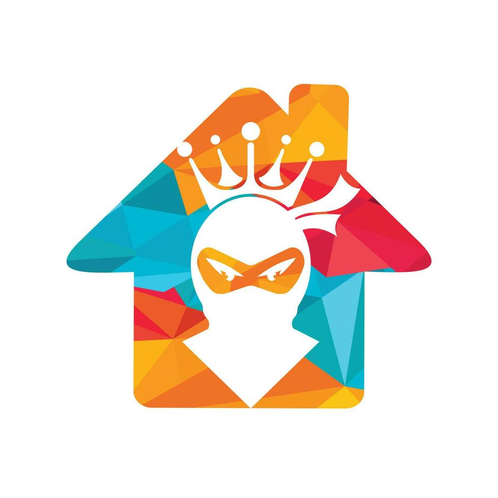 König Ninja-Vektor-Logo-Design. vektor