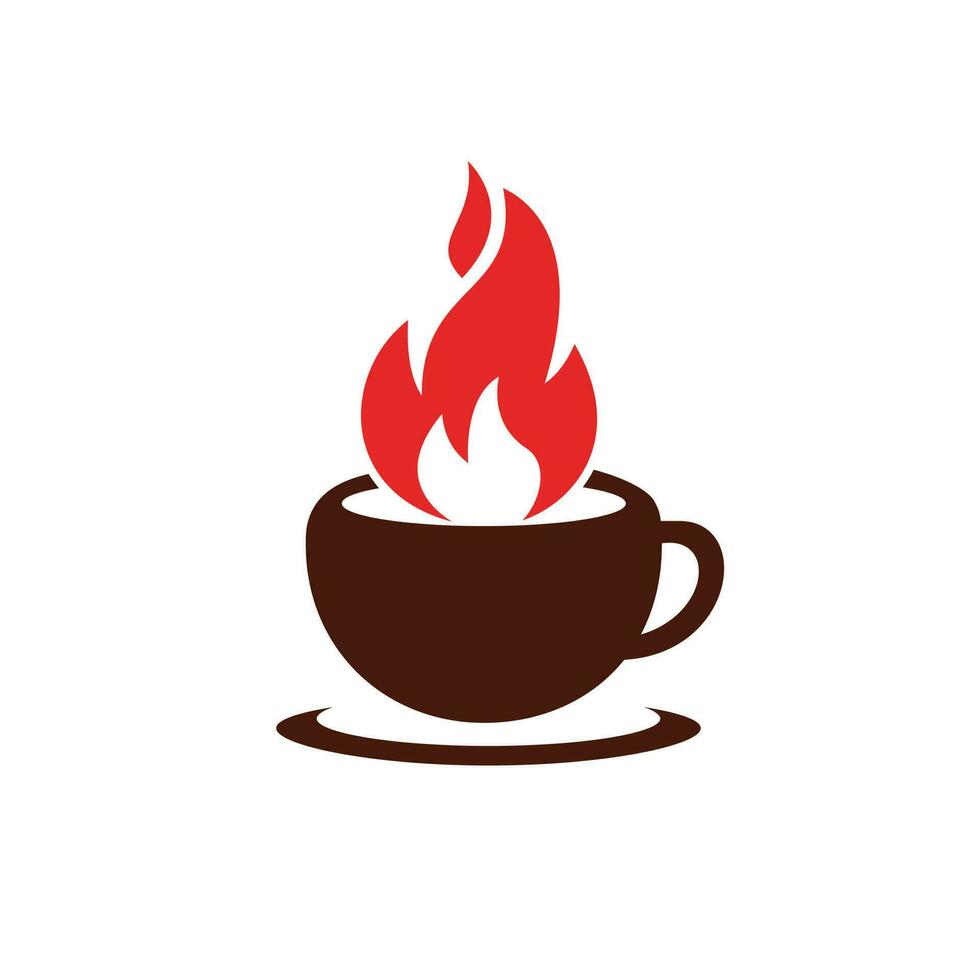 varm kaffe vektor logotyp design mall.