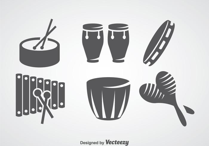 Salsa musikinstrument vektor uppsättningar