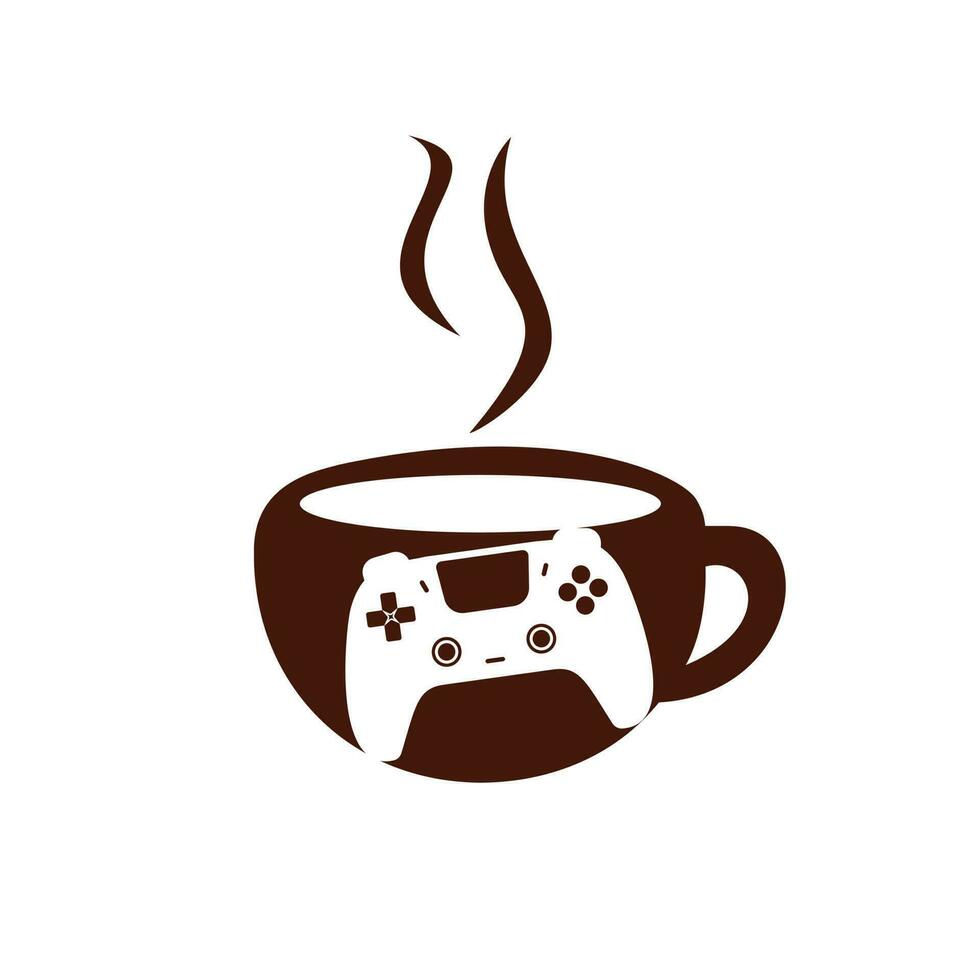 gamer Kafé vektor logotyp design mall.