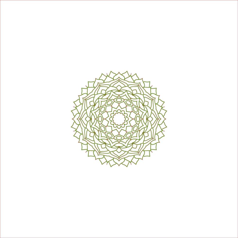 Blumenmandala, grünes Mandala vektor