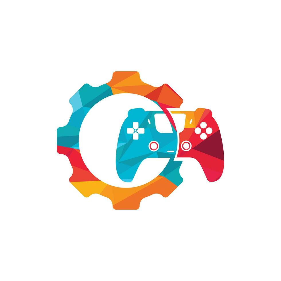 gamepad reparera vektor logotyp design mall. redskap med trösta ikon vektor logotyp design.