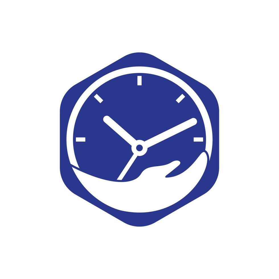 Zeit Pflege Logo Template Design Vektor. Designkonzept, kreatives Symbol, Symbol. vektor
