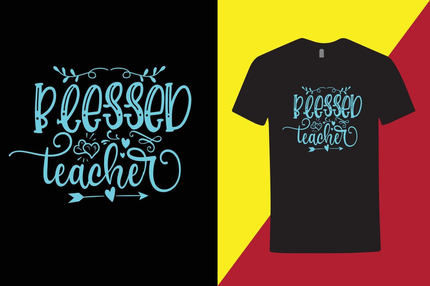 kreatives Typografie-T-Shirt für Lehrer oder Erzieher, Liebe lehren, inspirieren, Lehrer leben, pädagogischer Rockstar, cooles T-Shirt für Ihr Erzieher-freies T-Shirt-Design vektor