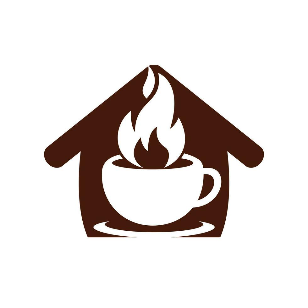 Heißer Kaffee-Vektor-Logo-Design-Vorlage. vektor