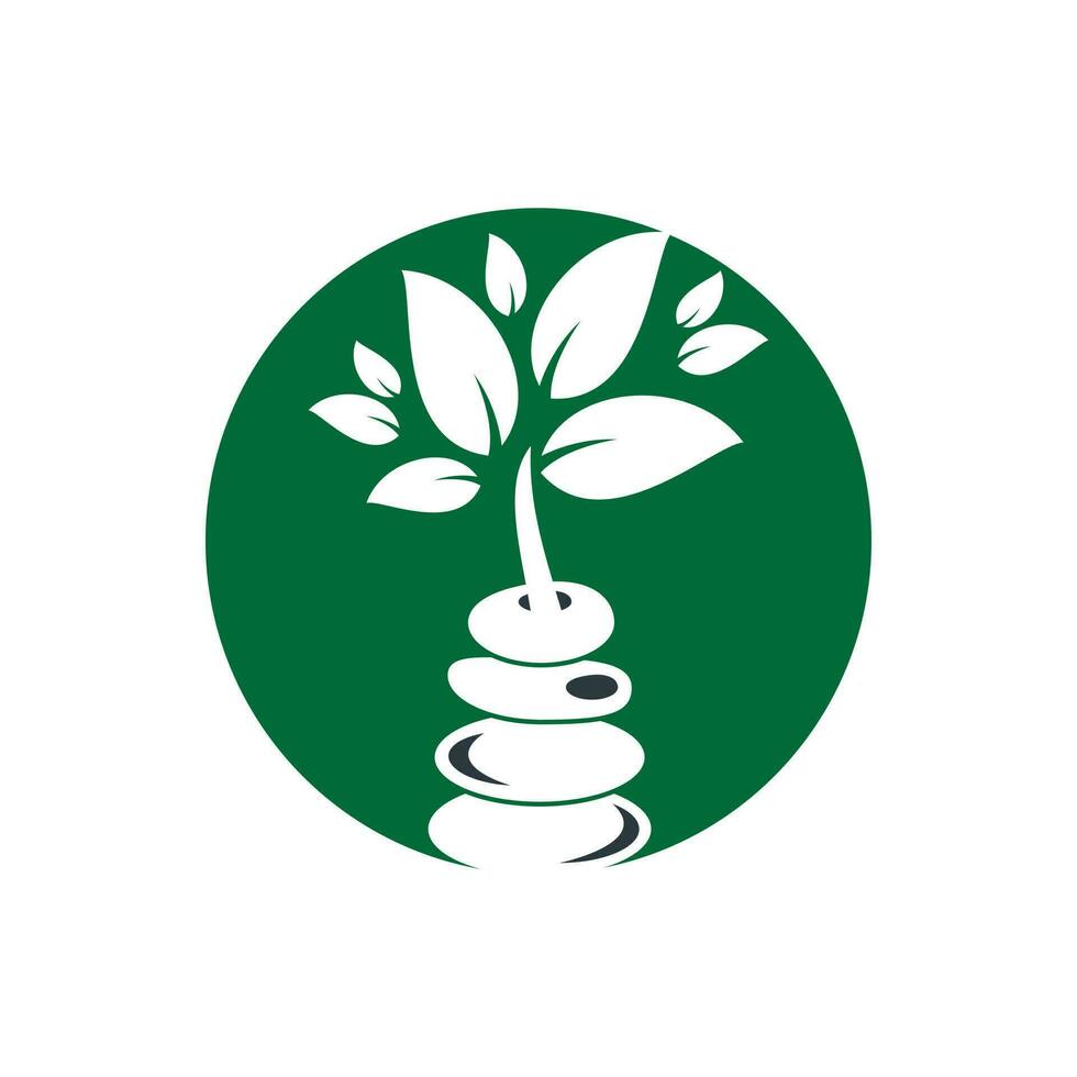 Spa- und Meditationsvektor-Logo-Design. Zen- und Wellness-Logo-Konzept. vektor