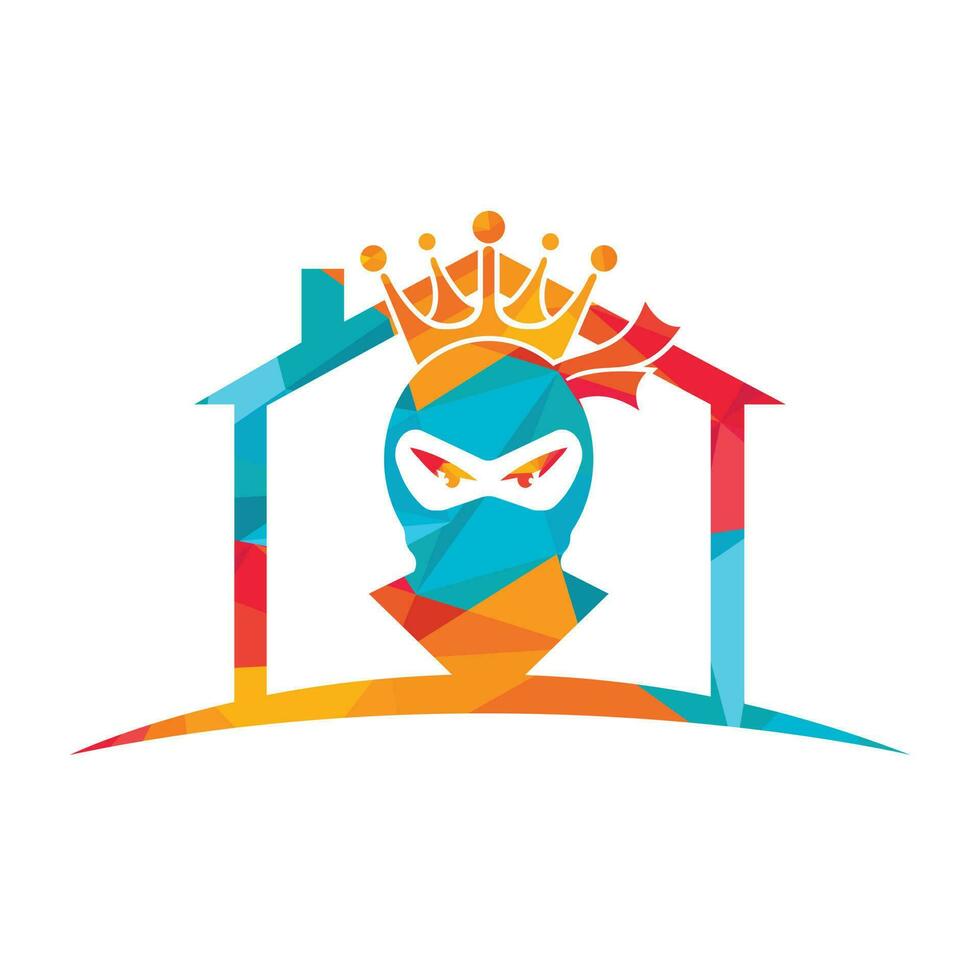 König Ninja-Vektor-Logo-Design. vektor