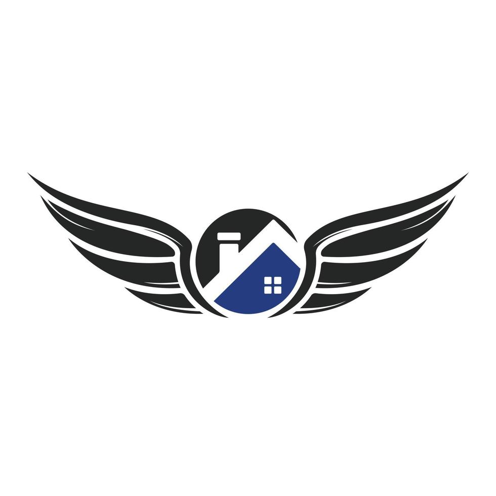 Engel nach Hause Vektor-Logo-Design. vektor