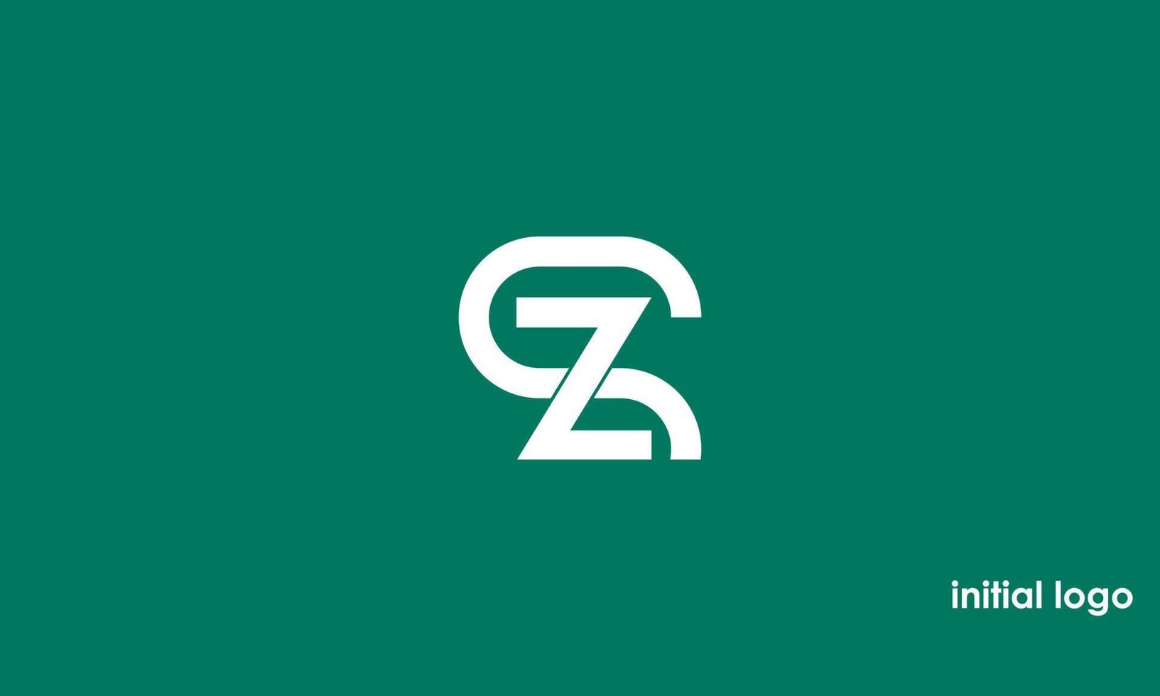 alfabetet bokstäver initialer monogram logotyp gz, zg, g och z vektor