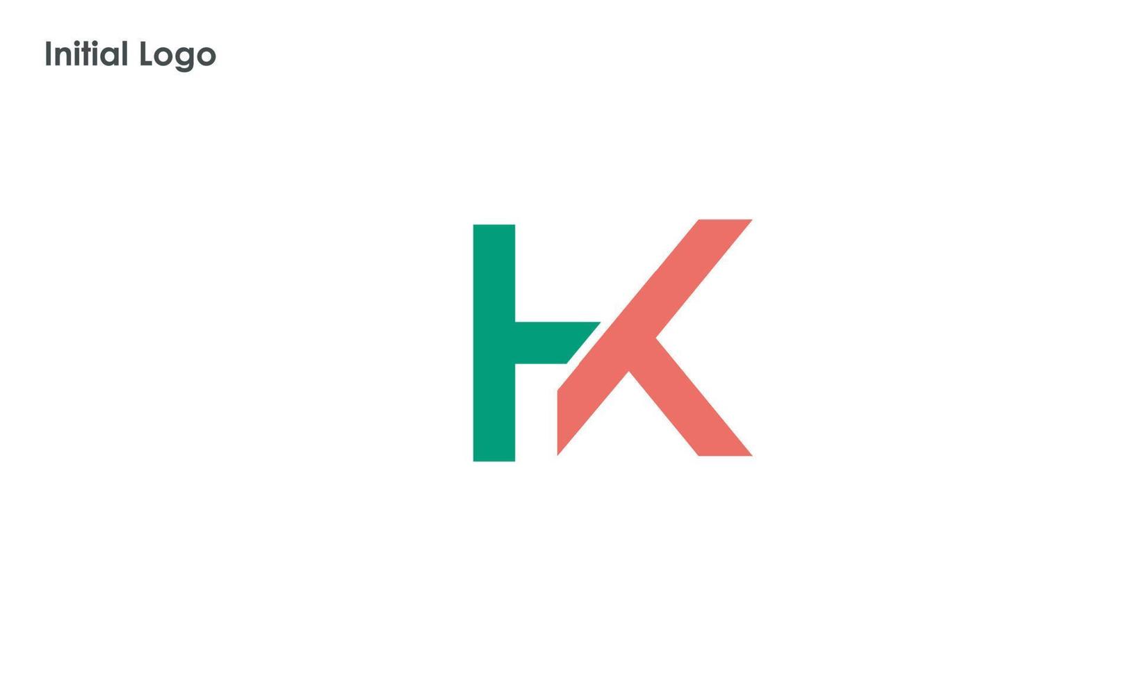 alfabetet bokstäver initialer monogram logotyp hk, kh, h och k vektor