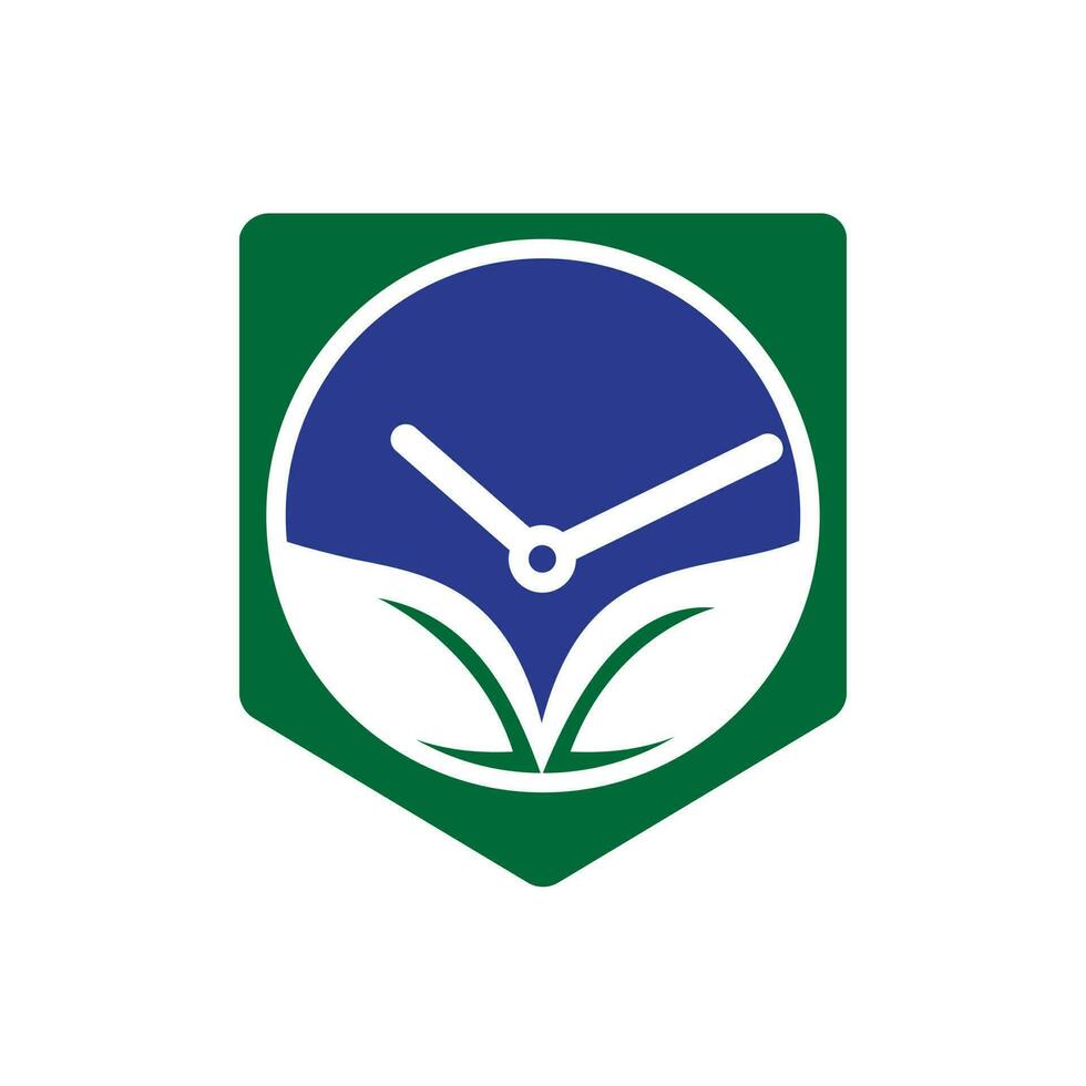 Naturzeit-Vektor-Logo-Design-Vorlage. energiezeit und diätzeit-logokonzept. vektor