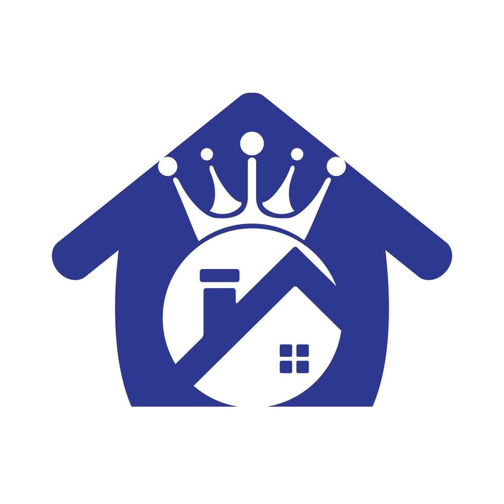Home-König-Vektor-Logo-Design. vektor