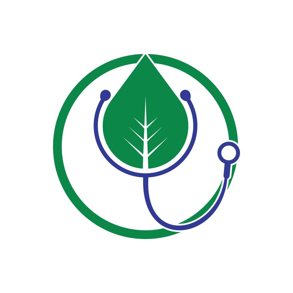 Gesundheits-Stethoskop-Vektor-Logo-Design. vektor