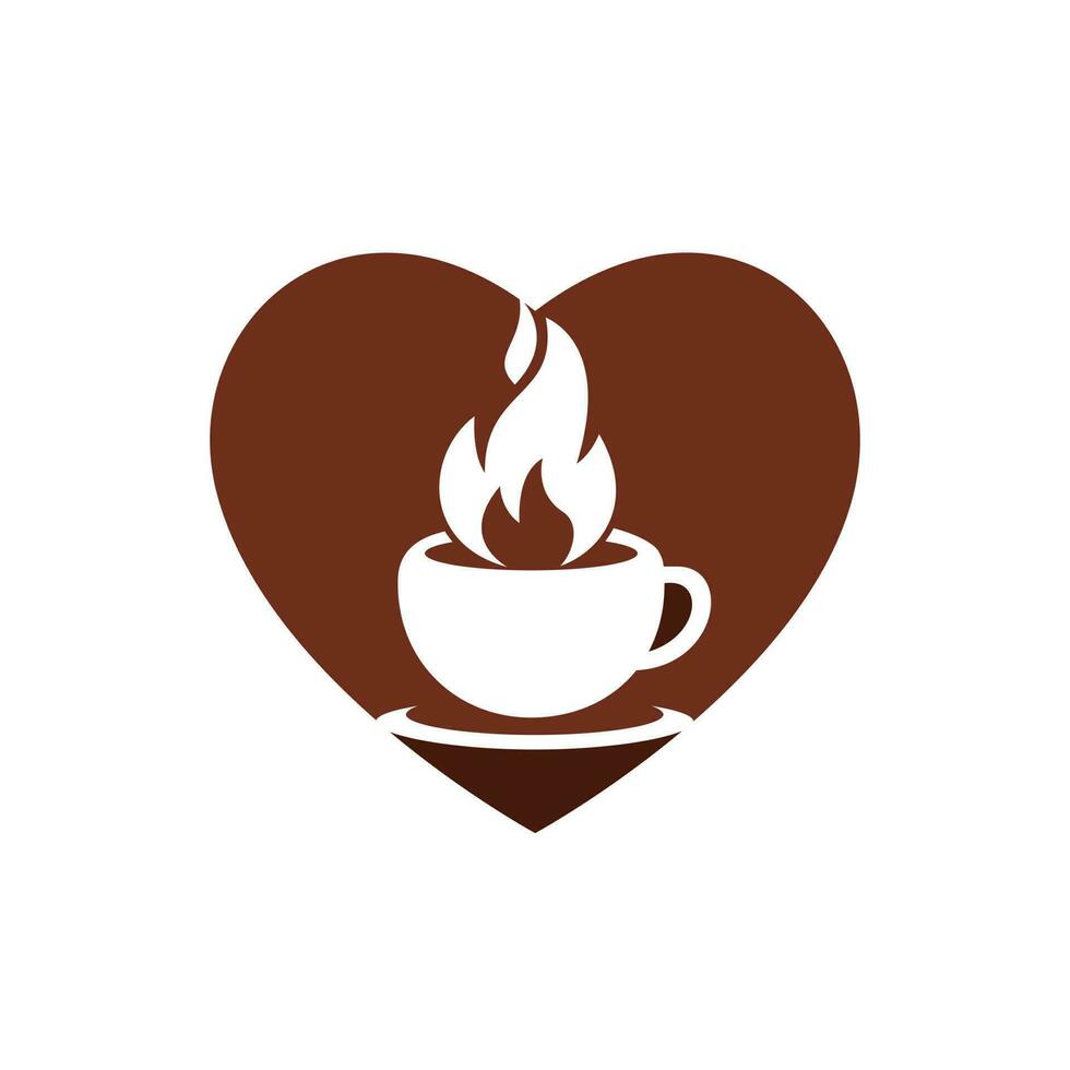 Heißer Kaffee-Vektor-Logo-Design-Vorlage. vektor