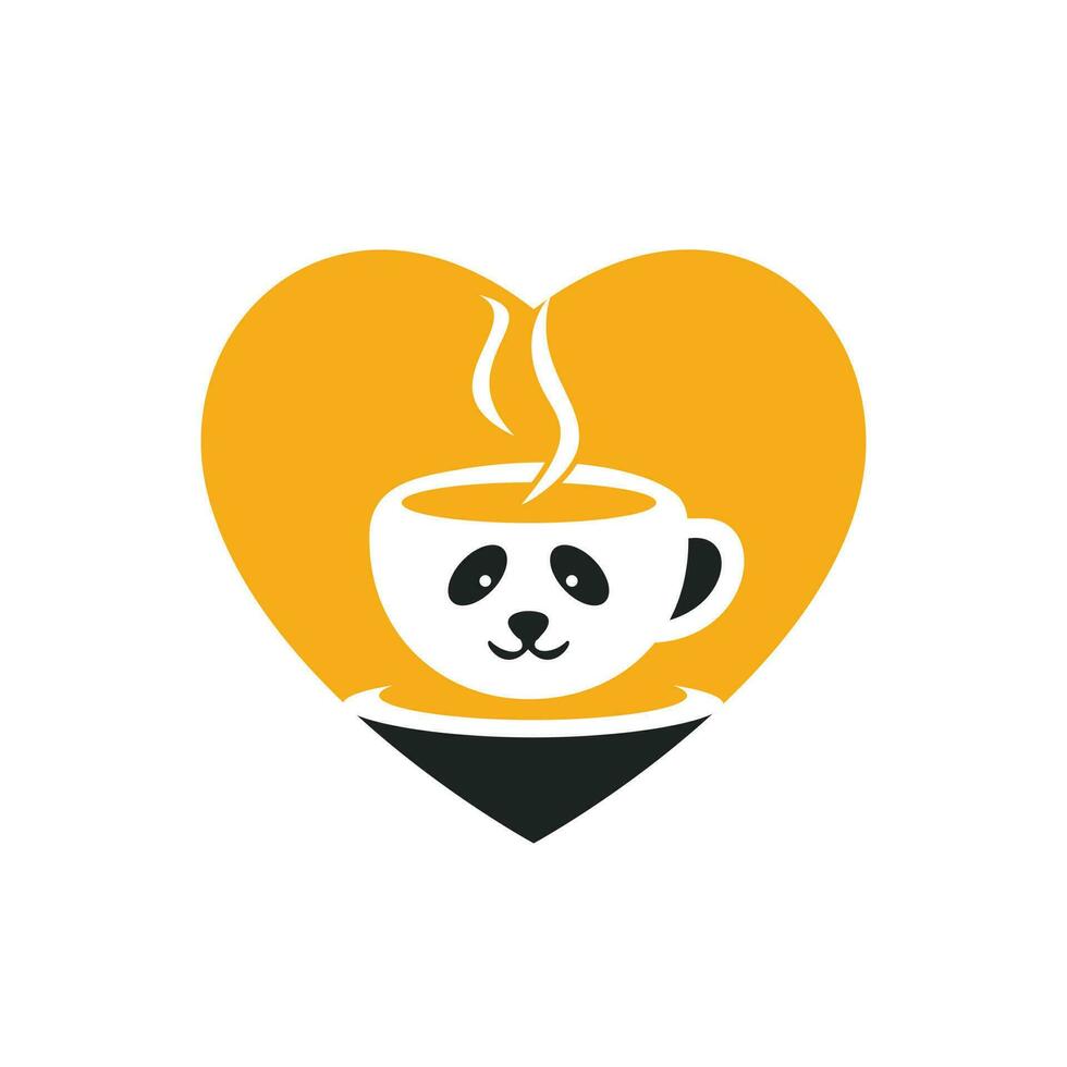 panda kaffe vektor logotyp design mall. kaffe affär eller restaurang logotyp begrepp.