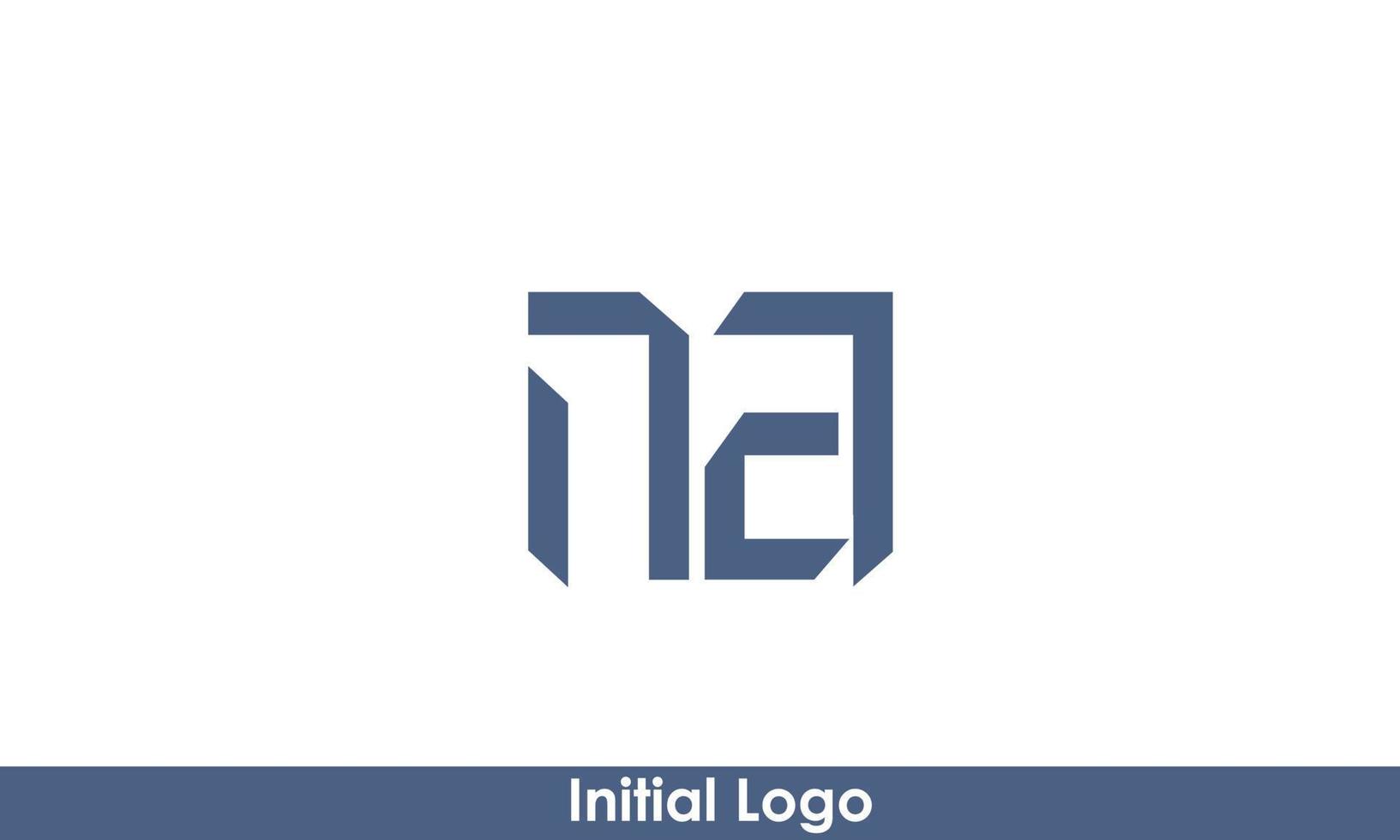alphabet buchstaben initialen monogramm logo na, an, n und a vektor