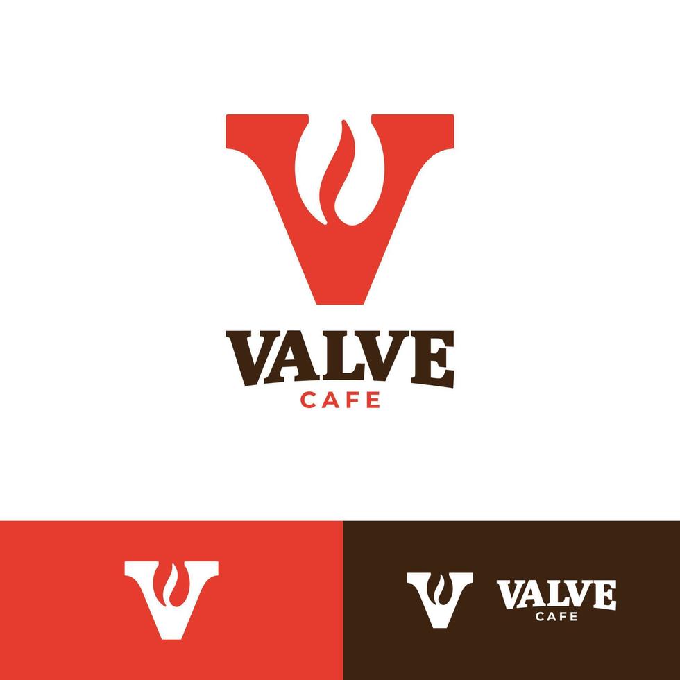 årgång coffee ventil Kafé premie logotyp vektor