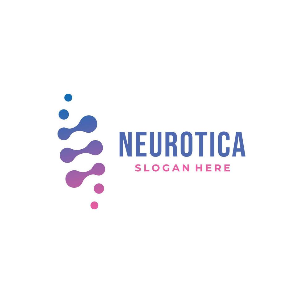 minimalistisches Logo-Design des neurotischen Geschäfts vektor