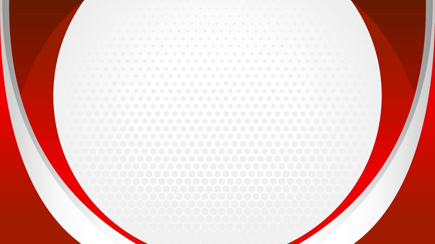 roter und weißer Geschäftshintergrund, leerer moderner Hintergrund mit sechseckigem Musterdesign vector.eps vektor