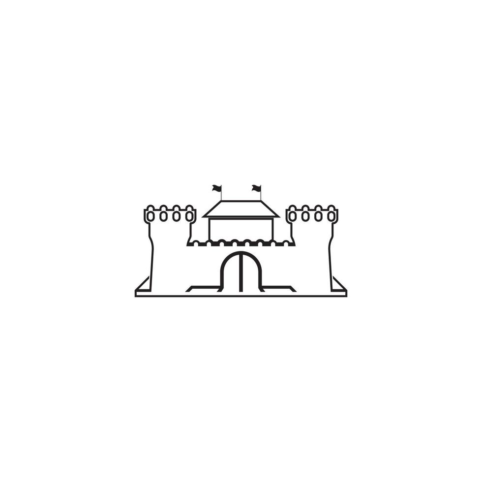 Burg-Symbol Drachen-Logo-Hintergrund, Vektor-Illustration-Template-Design vektor