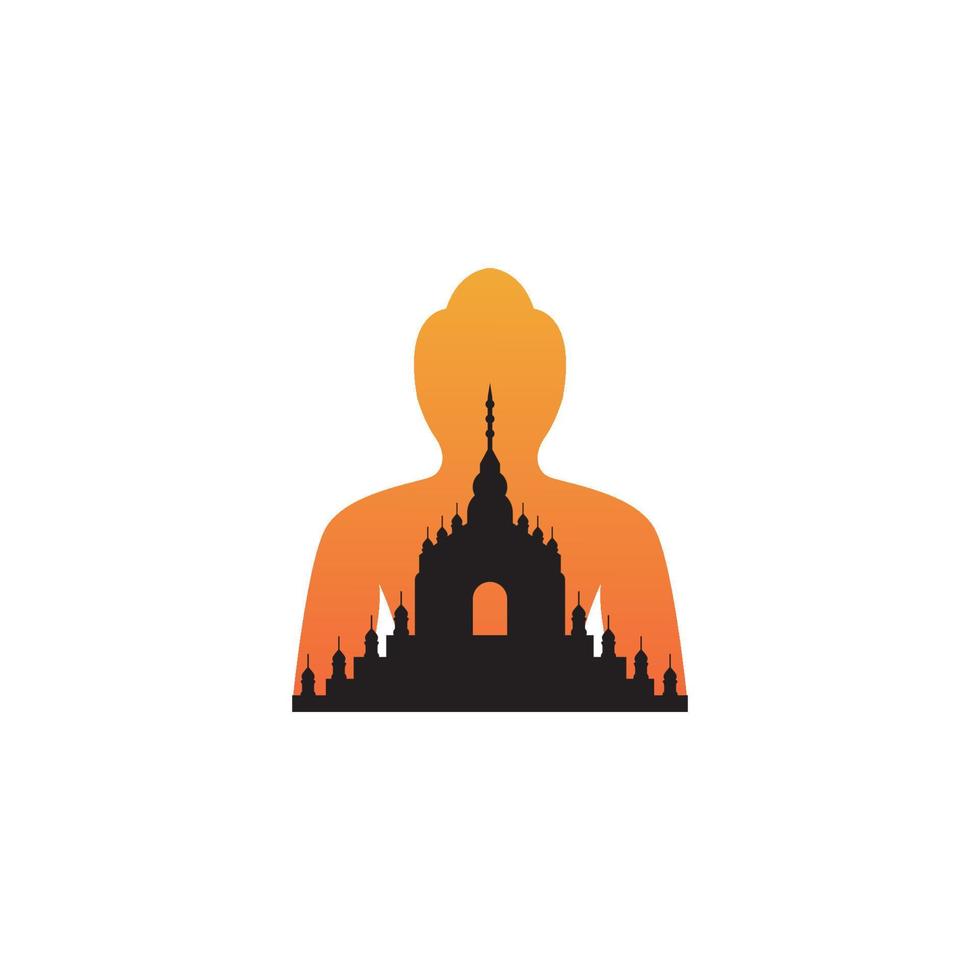 tempel logotyp vektor illustration symbol design