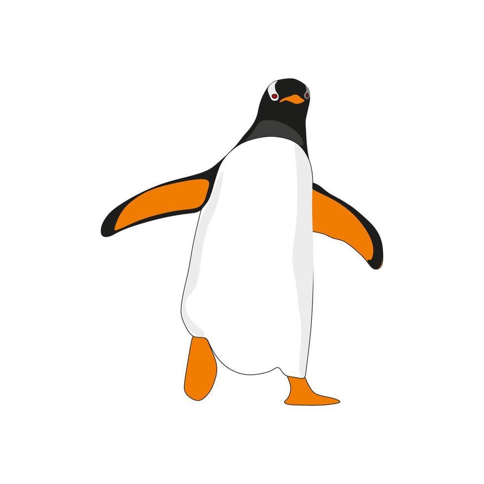 kejsare pingvin i platt stil. vektor bild.