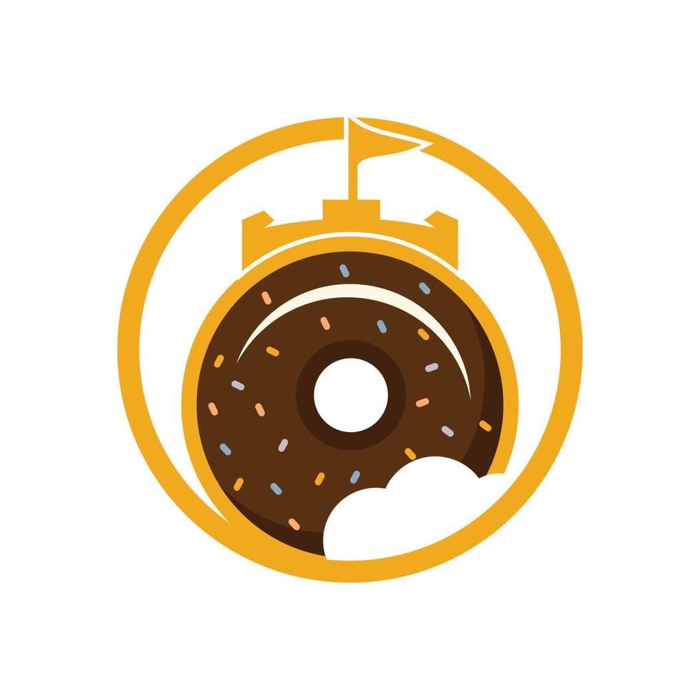 Donut-Fort-Vektor-Logo-Design. vektor